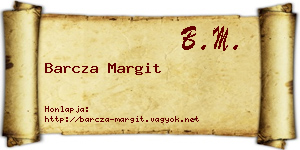 Barcza Margit névjegykártya