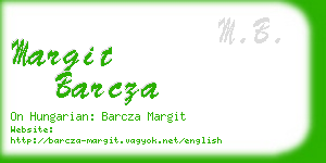 margit barcza business card